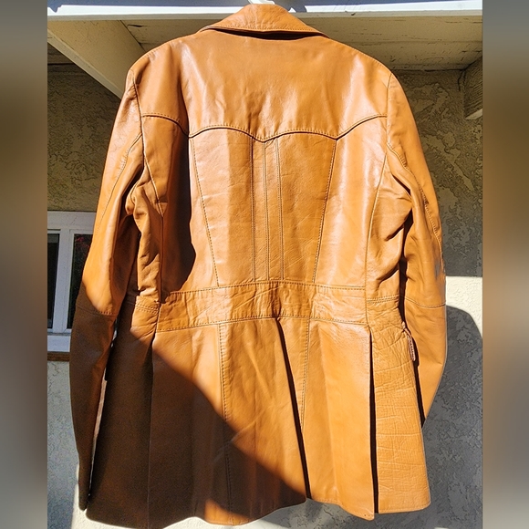 Vintage Pioneer Wear Leather Blazer - sz 38 - Picture 6 of 12